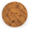 Personalized Bamboo Circle Cutting Board - Laser Engraved