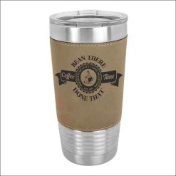 Polar Camel Leatherette 20 oz. Tumbler with Clear Lid