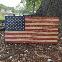Rustic American Flag - AMERICA THE BEAUTIFUL (several versions, 3 sizes)
