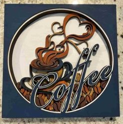 Layered Wall Decor - Coffee Shadow Box (7 Layers) - 4 colors