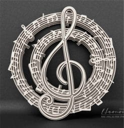 Layered Wall Decor - Sheet Music (7 Layers)