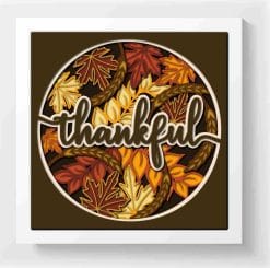Layered Wall Decor - Thankful (9 Layers)