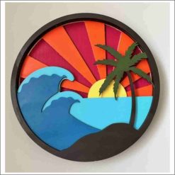 Layered Wall Decor - Tropical Wave (6 Layers)