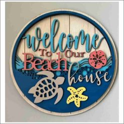Layered Wall Decor - Welcome to Our Beach House (3 Layers)