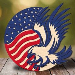 Layered Wall Decor - Patriot Eagle American Flag (3 Layers)