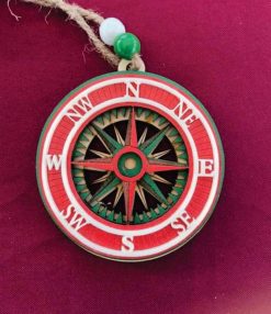 Christmas Compass Ornament – 4 Layers of Intricate Detail